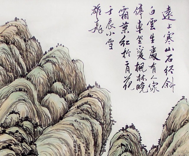 查看更多图片 >昨天帮小外甥辅导语文,看到一句古诗"远上寒山石径斜"
