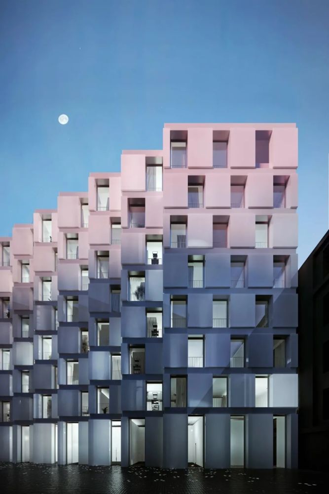 来源:金恪建筑官网 lumin house的外墙是透明和磨砂的白色玻璃马赛克