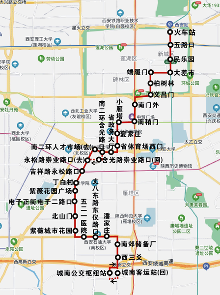 西安公交300路线路图图片