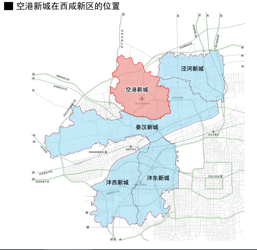 在这三大新城之中,秦汉新城兰池大道板块受到文物保护因素的限制开发
