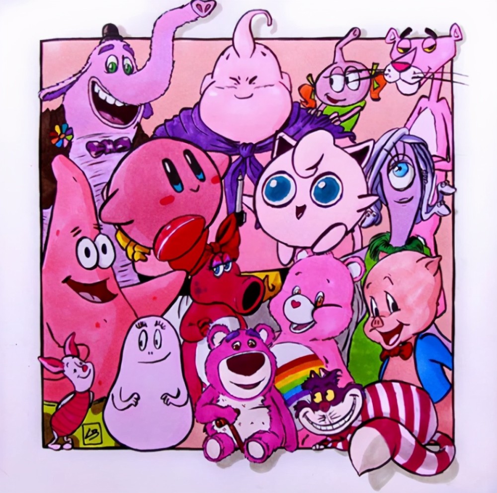 动漫的人物几乎是"彩虹色"的,例如派大星,还有《精灵宝可梦》当中的