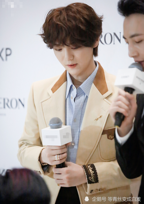 鹿晗活动生图被疯传羊毛卷帅气十足看清生图确定30岁