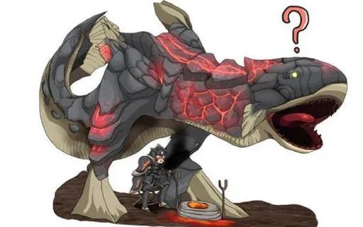 对熔岩龙的别称,熔岩龙生活在火山地区的熔岩中,在玩家间被调侃为烤鱼