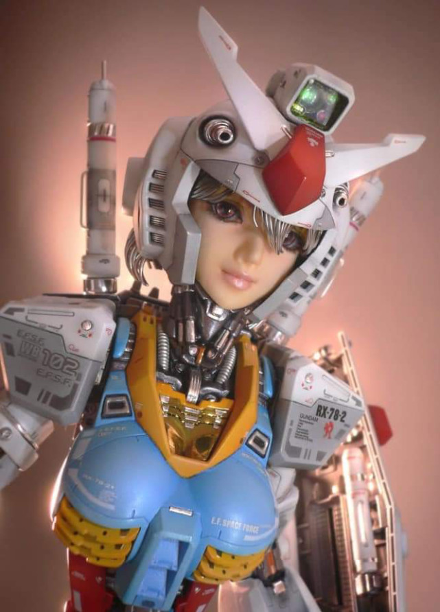 模玩控高达模型也能眉清目秀芭比风78高达模型