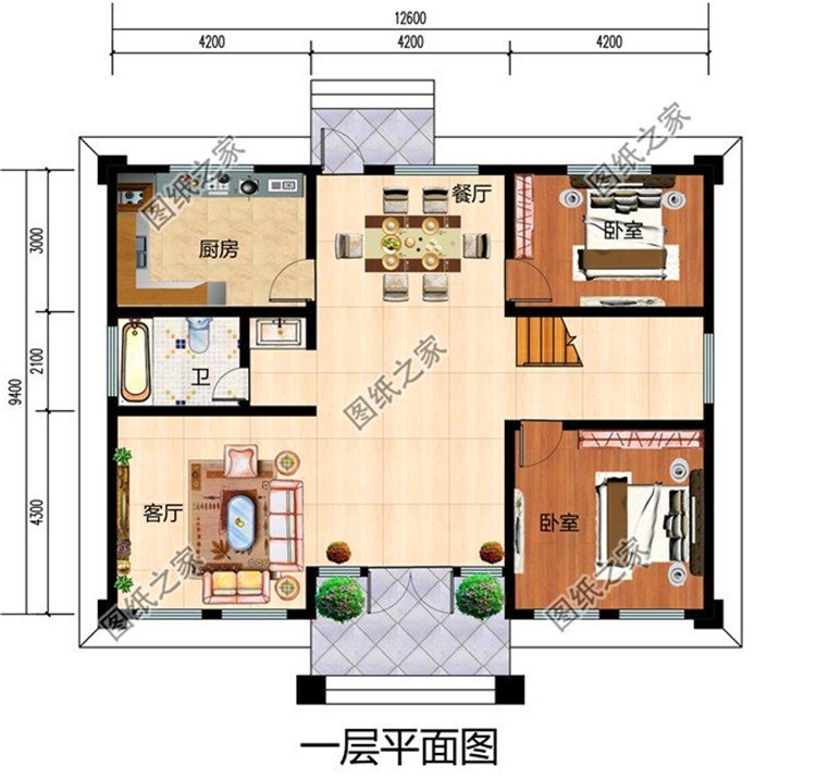 主體20萬二層樓房設計圖,農村建房經典戶型,造價不高經濟實惠