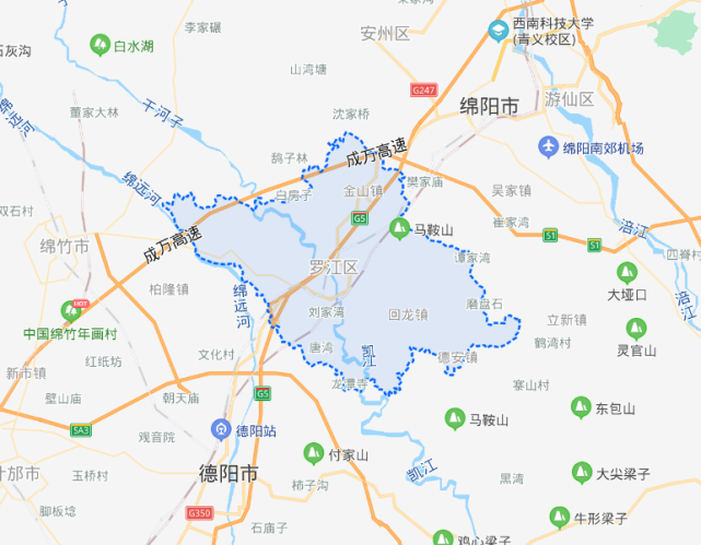 四川省一个区,人口20万,庞统祠墓位于此地|四川|罗江区|罗江县|德阳县