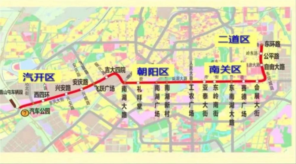 长春地铁7号线站点图图片