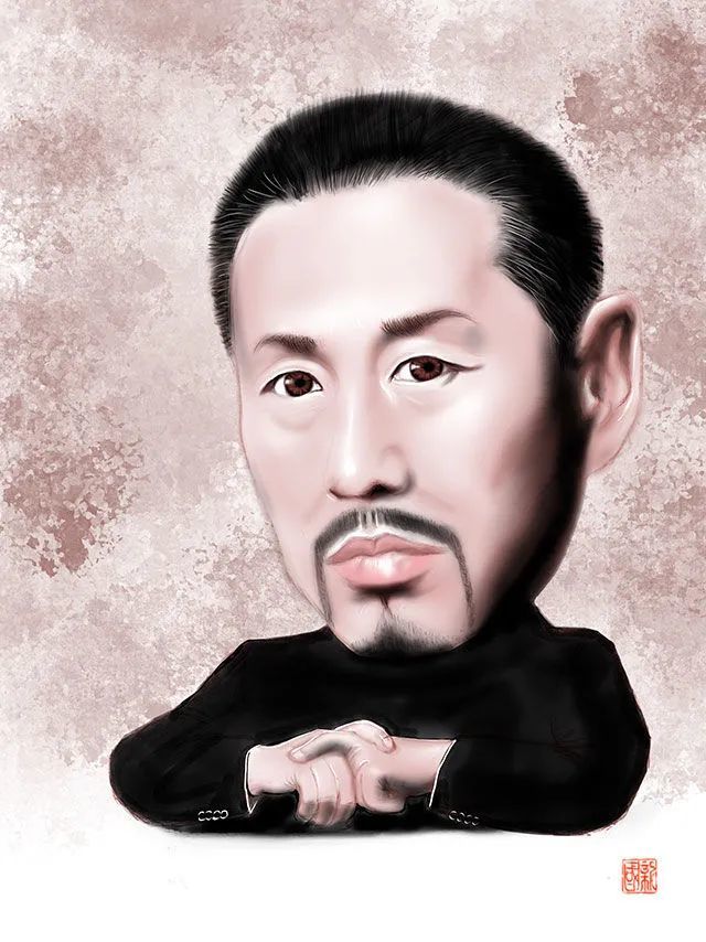 表演艺术家陈道明漫画肖像_腾讯新闻