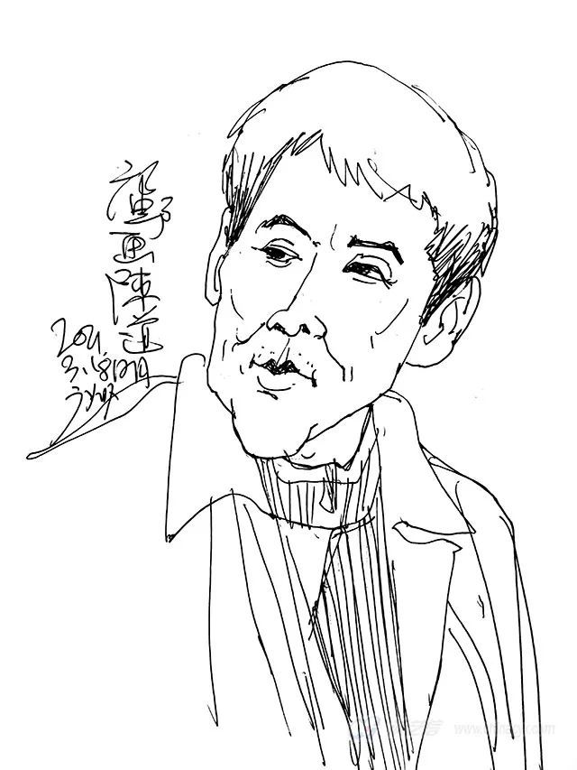 表演艺术家陈道明漫画肖像_腾讯新闻