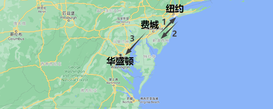 在建设华盛顿的过程中,美国又将首都从纽约搬回费城,费城又做了10年的