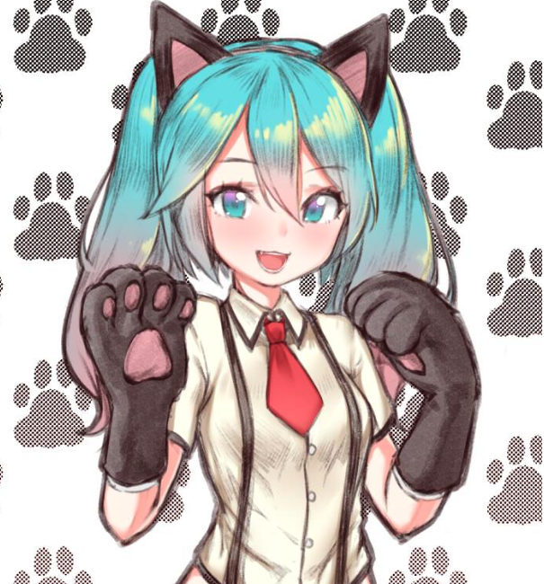 应该是现在动漫中比较常见的兽耳娘形象了,除了有一对可爱的耳朵之外