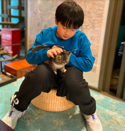 邹市明儿子轩轩长大了近照眉眼秀气成帅哥9岁双腿粗壮不似爸