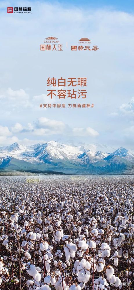 地产支持新疆棉花热点平面广告精选