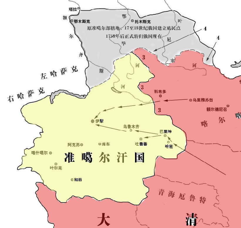 喀喇汗国地图图片