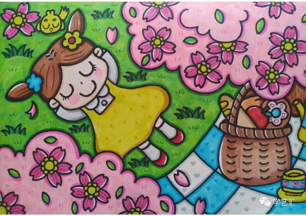 素材分享|用画笔留住春天关于春天的儿童画素材,家长们收藏啦!