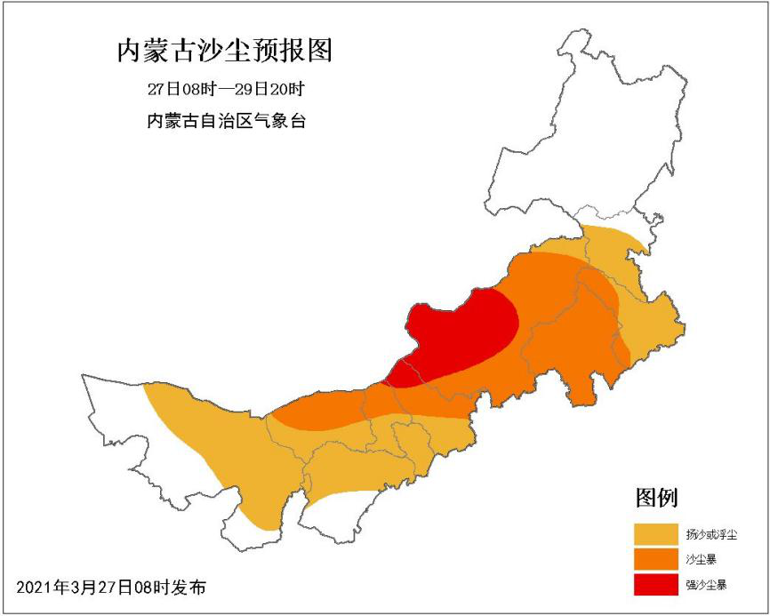 內蒙古大風沙塵即將登場局地有強沙塵暴