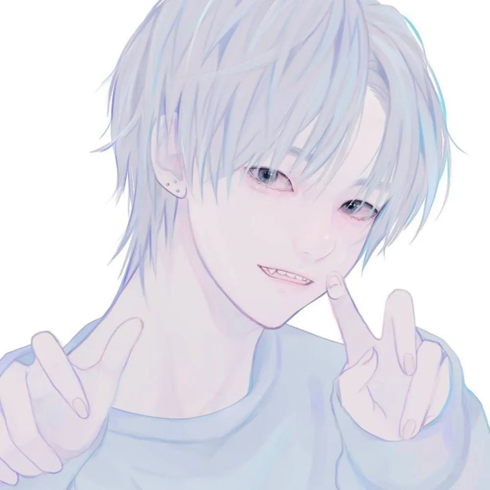 一组清爽的好看的动漫男生头像