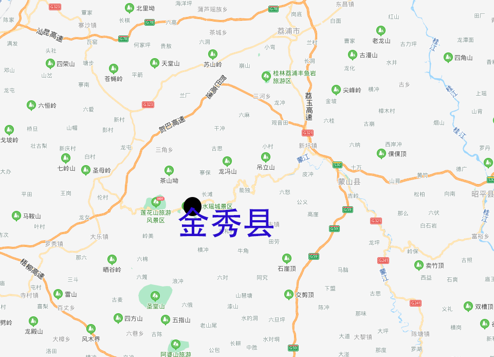广西金秀县地图详细图片