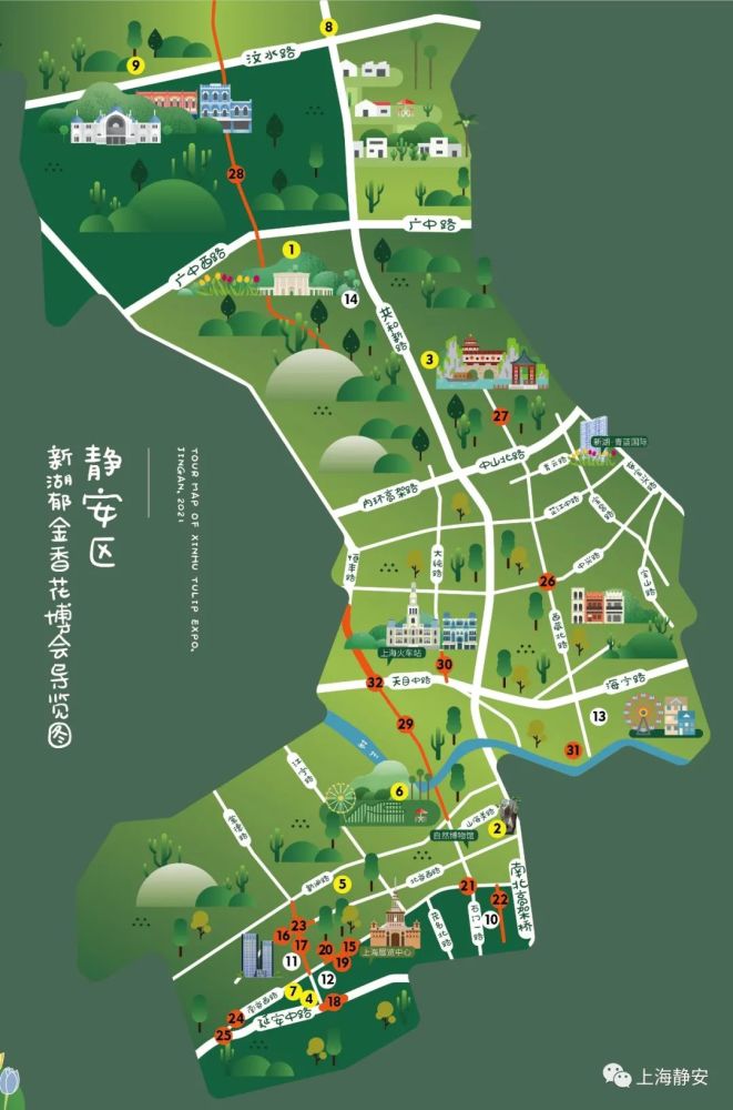上海静安公园平面图图片