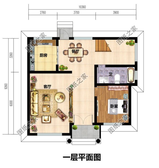 农村九十平方自建房图小小的户型第一眼就让人惊艳