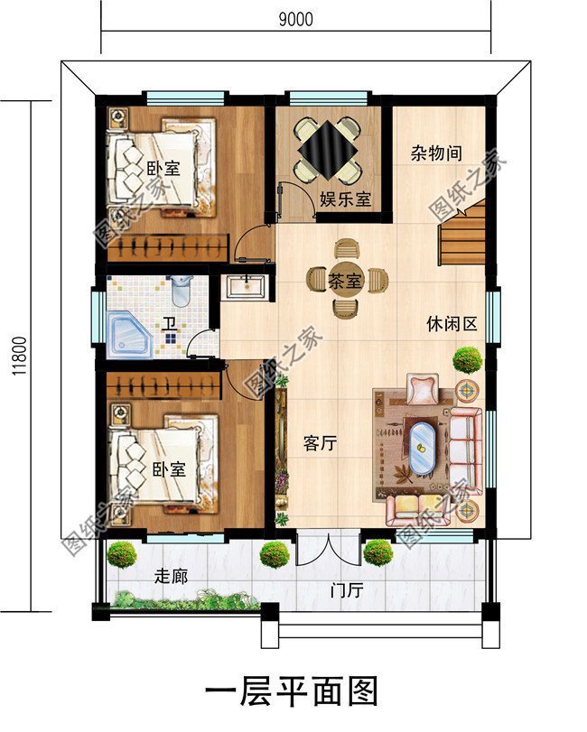 农村九十平方自建房图,小小的户型,第一眼就让人惊艳