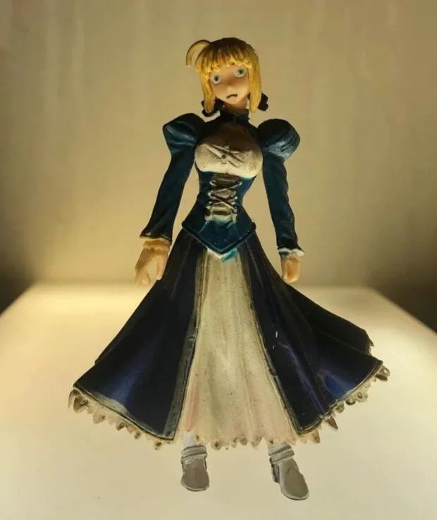 邪神手办2官方认可万民膜拜大邪神saber再临接受王的治愈吧