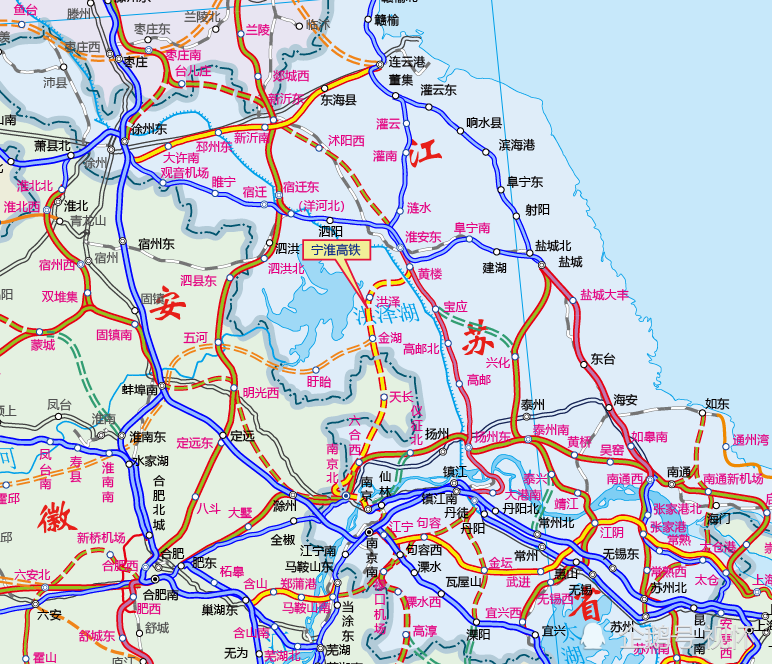 江苏高铁网示意图图片