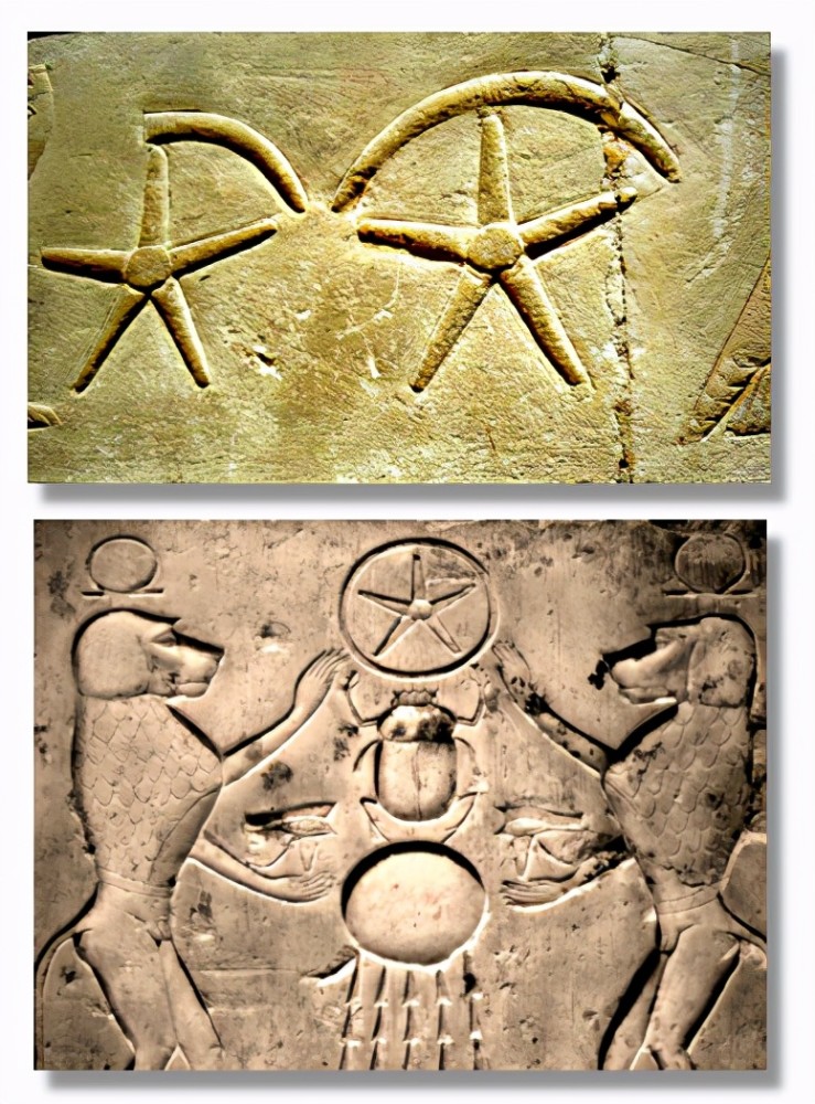 古埃及墓葬浮雕图像(图/网络)在第二幅墓葬浮雕图像中,代表伊西丝的