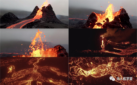 沉睡六千年航拍冰島火山噴發極限距離捕捉火山口熔岩翻滾濺出