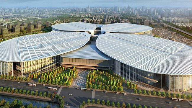 上海虹桥国际会展中心鸟瞰图