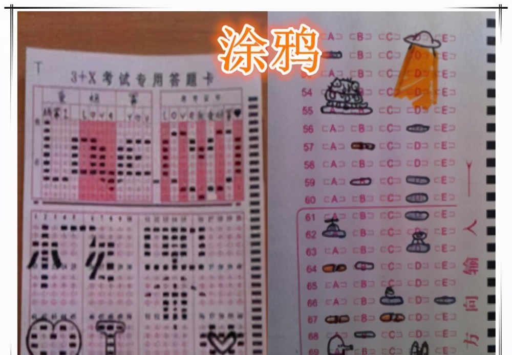 学生0分试卷走红在答题卡上画表情包比交白卷还惹人生气