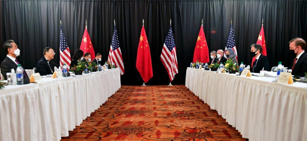 美国与中国会谈图片