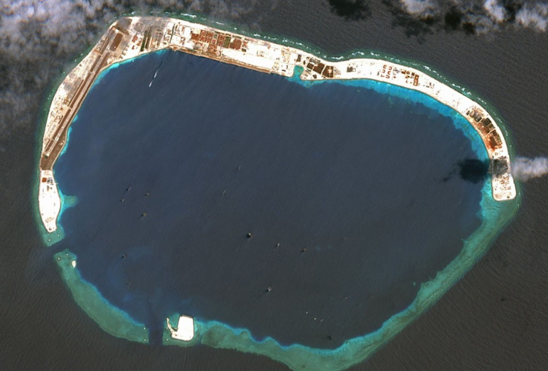 目前中国最大的人工岛陆地面积达6平方公里将成南海第一大城