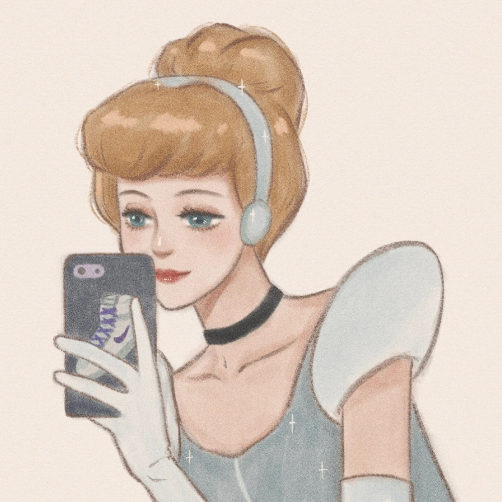 迪士尼公主头像奶茶图片
