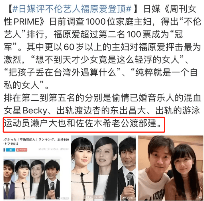 日媒评福原爱为不伦艺人第一 中国网友 唉 要不来东北发展吧 腾讯新闻