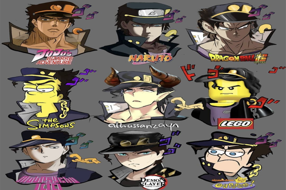 受欢迎的九宫格对象火死海占了大多数jojo画风经常被人误解