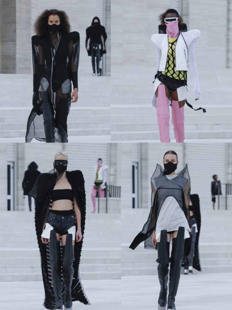 rickowens2021春夏哥特式夸张口罩配饰的时尚