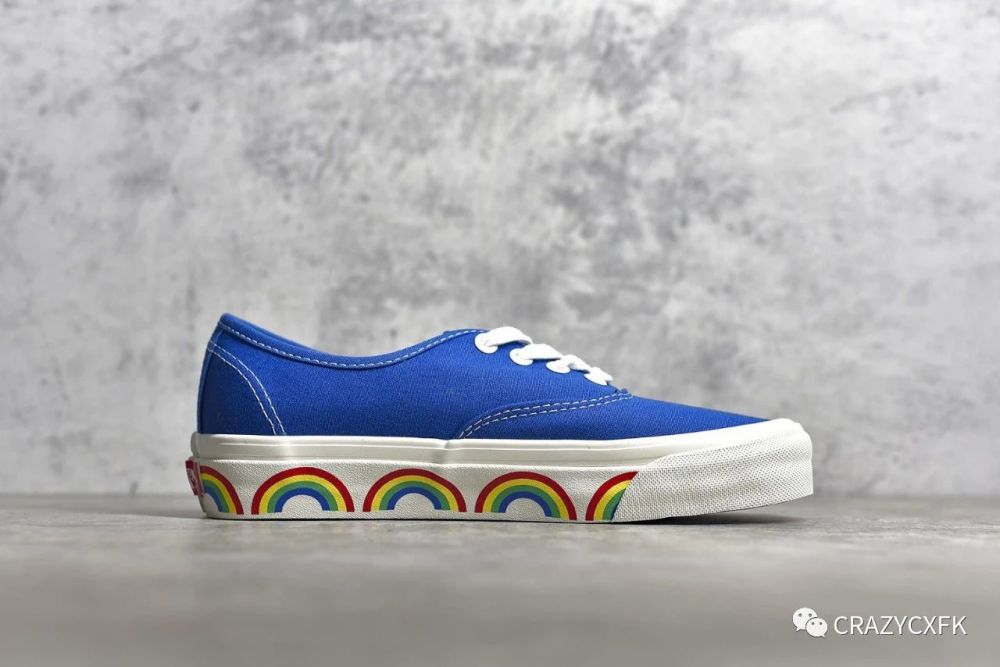 万斯vans范斯authentic蓝色彩虹安纳海姆板鞋