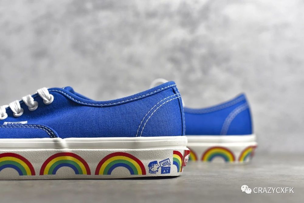 万斯vans范斯authentic蓝色彩虹安纳海姆板鞋
