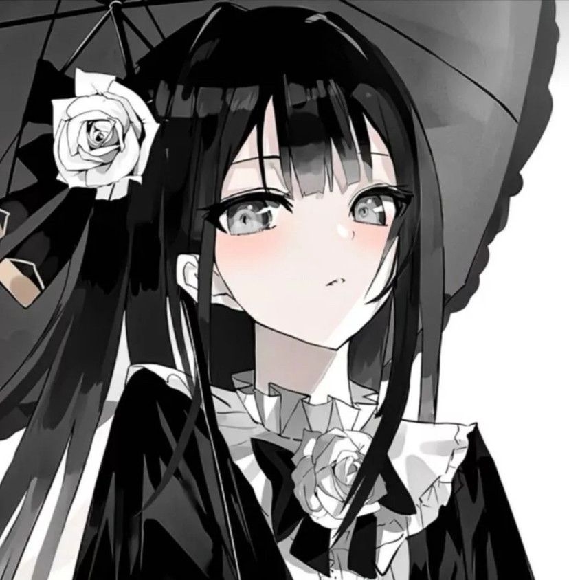 给人感觉很孤独的黑白动漫头像