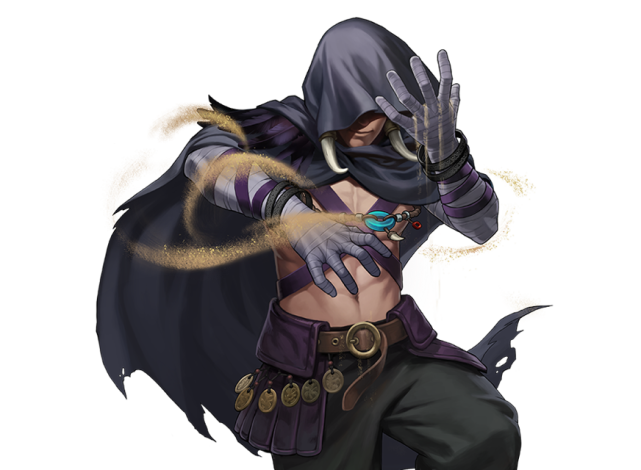 神秘刺客手握流砂将自己隐匿于黑夜