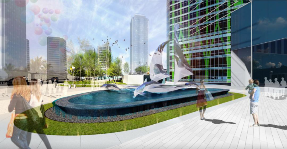 揭秘|贵州奢侈品中心宏立城集团海豚广场景观细节曝光