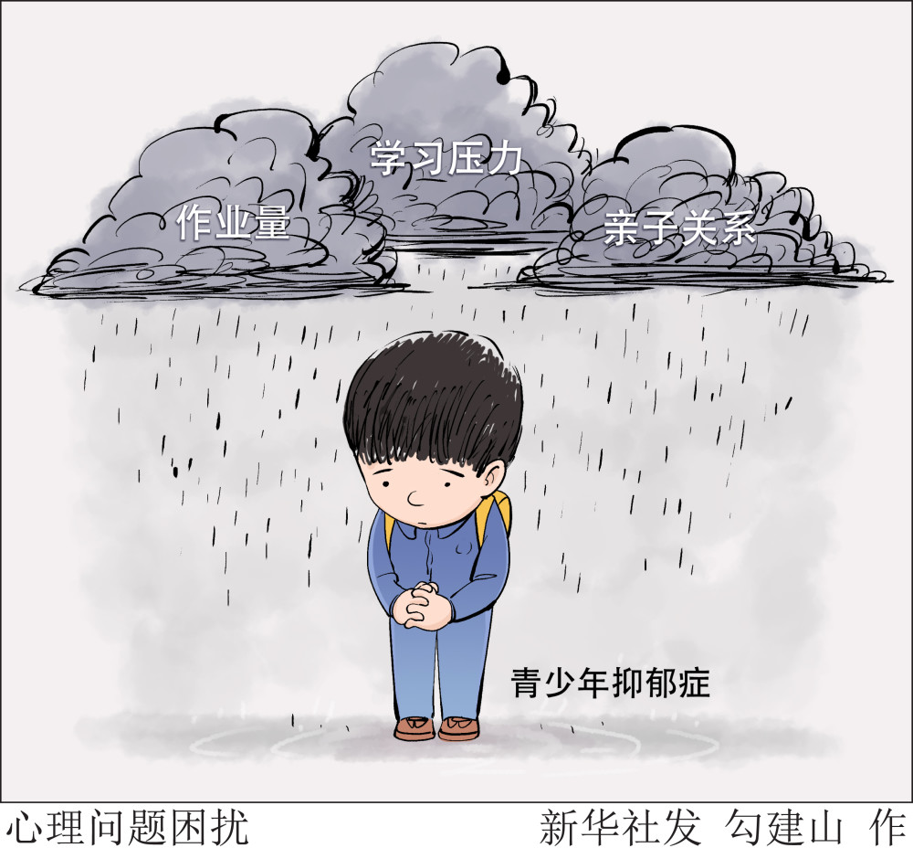 图表漫画新华视点心理问题困扰