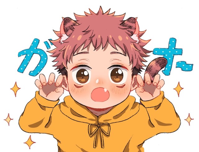 虎杖悠仁幼崽化大爷揣手手抱娃五条悟变猫逗小虎子