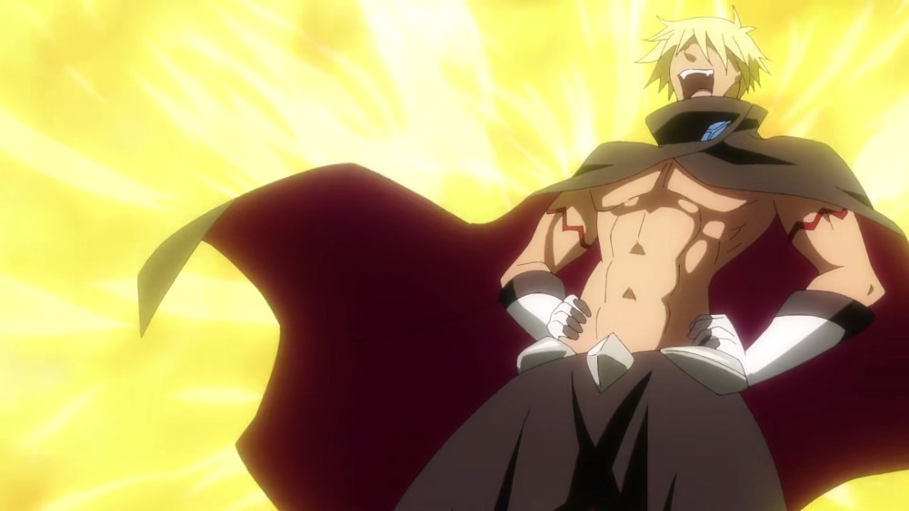 人形态的维鲁德拉更加壮硕,随处可见发达的肌肉,头发