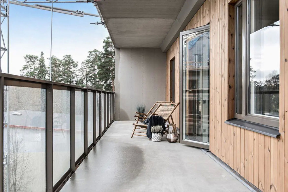 房子不大阳台不小64㎡北欧风小两居拥有l型大阳台真羡慕