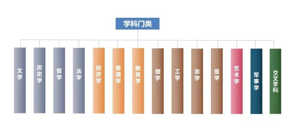 目前我國本科專業共有14個學科門類:哲學,經濟學,法學,教育學,文學