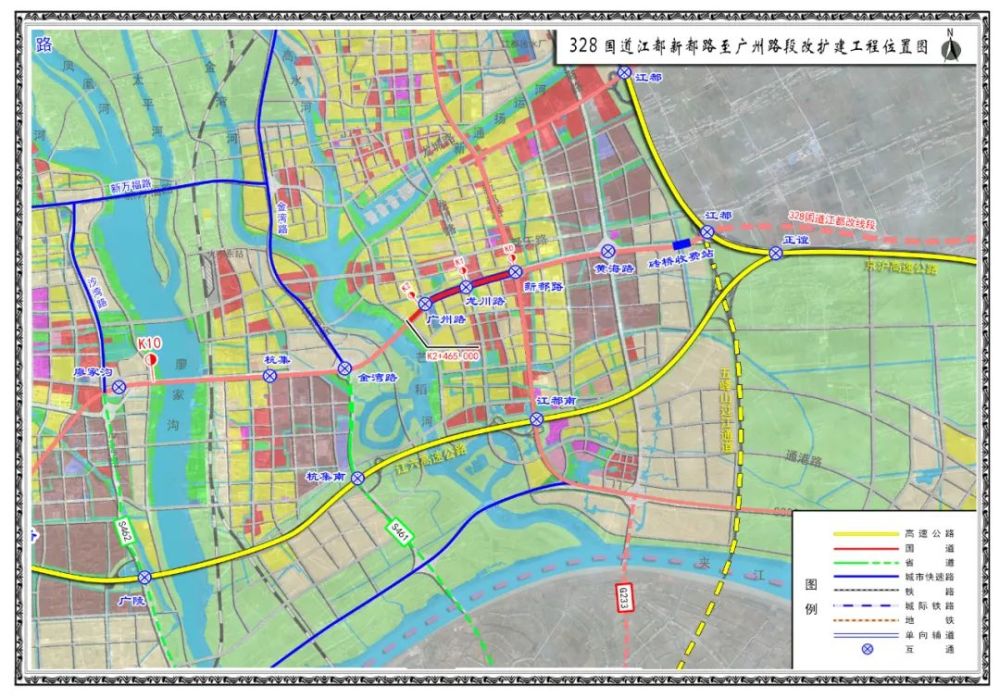 姜堰新328国道走向图片