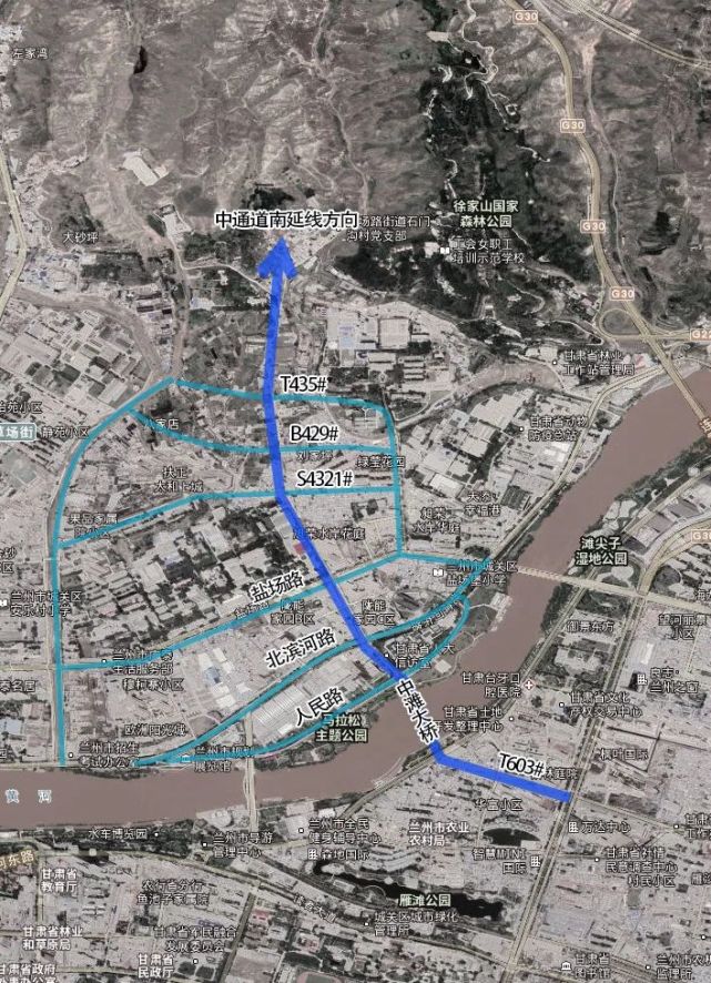 兰州中通道架到了黄河南