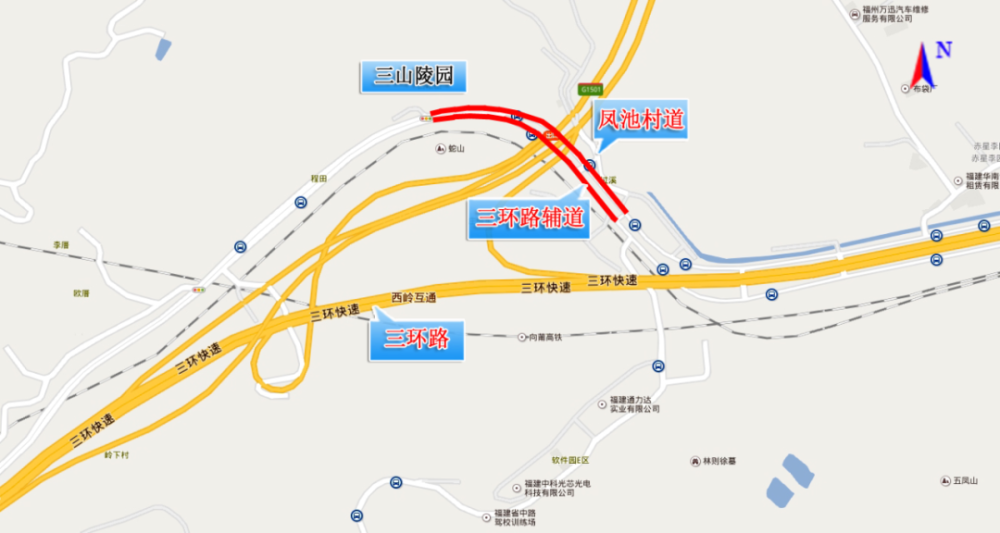 二,三山陵园周边道路(每日上午6:00至下午18:00)